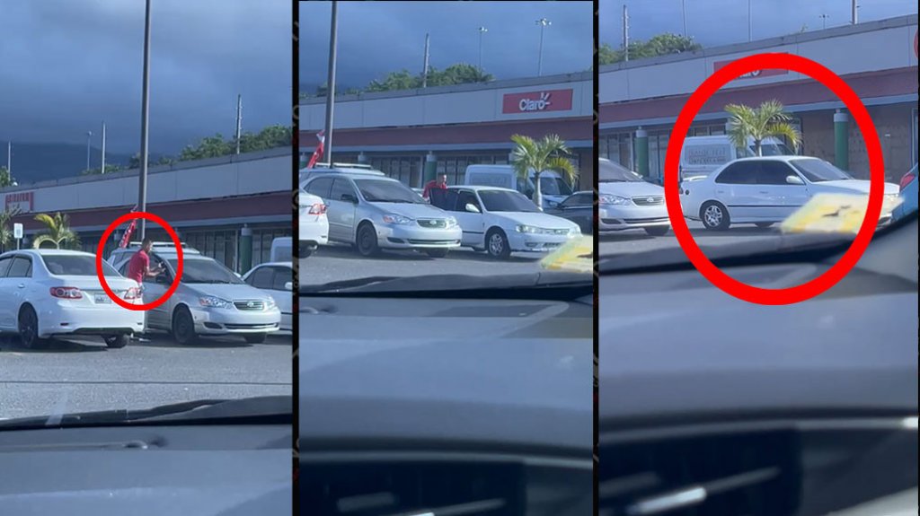 Captan En Video A Un Caco Robando Vent Visor A Un Carro En Mall