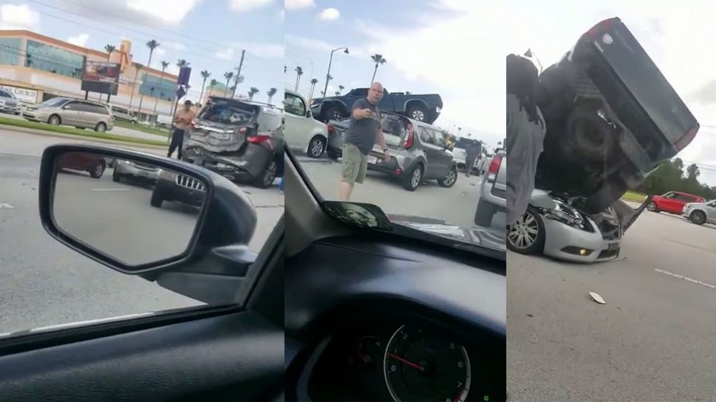 Video Violento accidente cerca del OLD Town en Orlando Florida