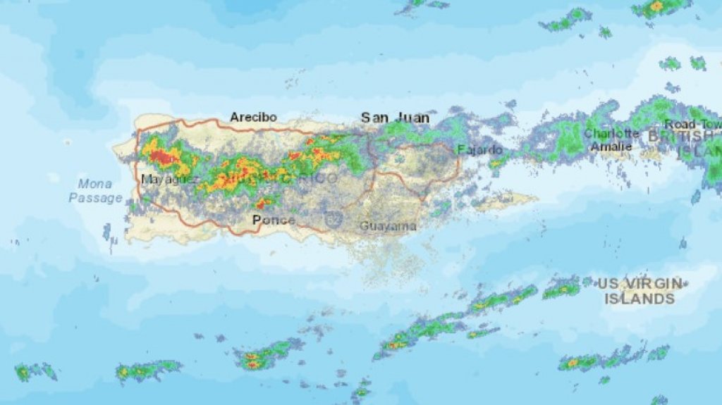  SNM alerta sobre granizo, fuertes tronadas, lluvias y vientos para gran parte de PR 