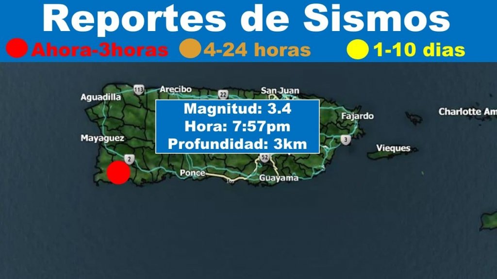  Temblor se siente en el suroeste de la Isla 