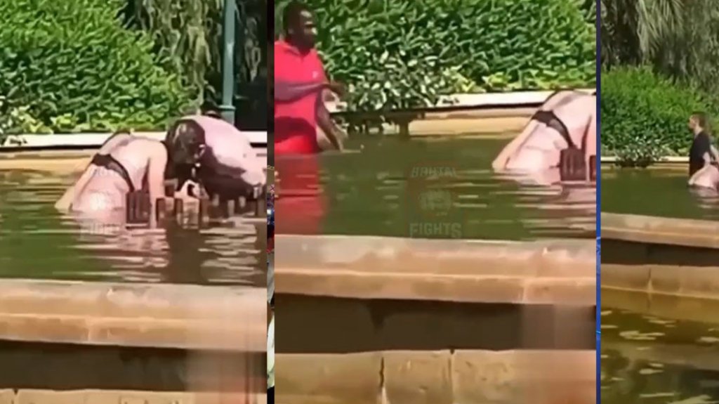  Video: Intentaba ahogar a su pareja y dos hombres le dieron una paliza 