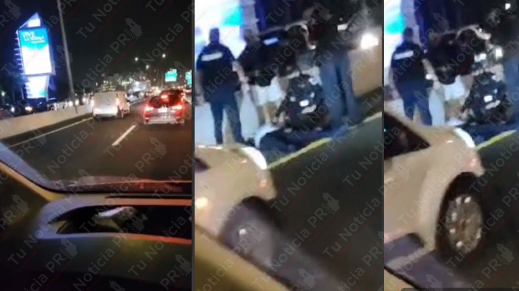  Video: Momento en que policías intentan proteger a su compañero caído esta noche en la Baldorioty 