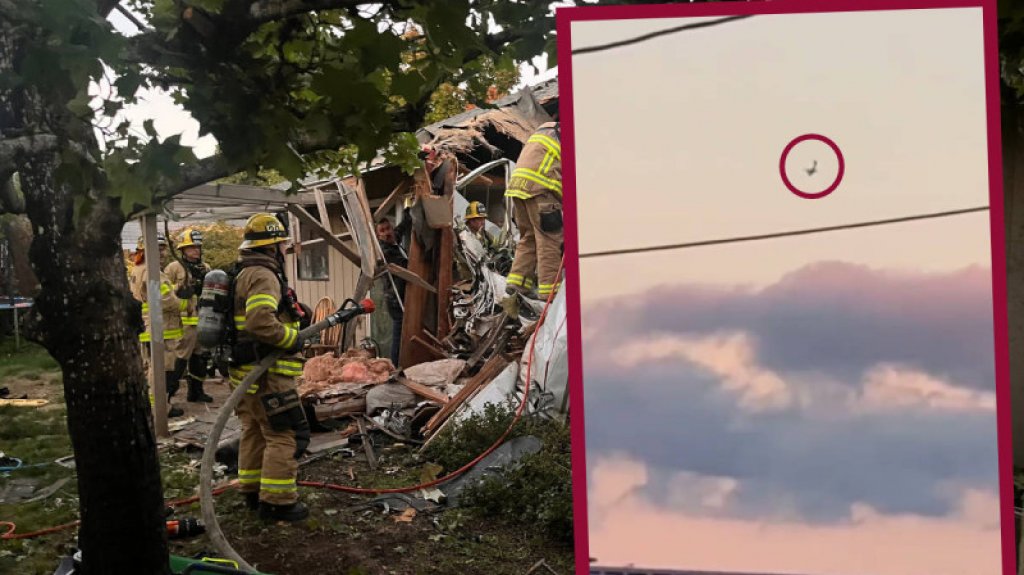  Video:Avioneta cae “en picada“ contra el techo de una casa, graban momento exacto del desplome 