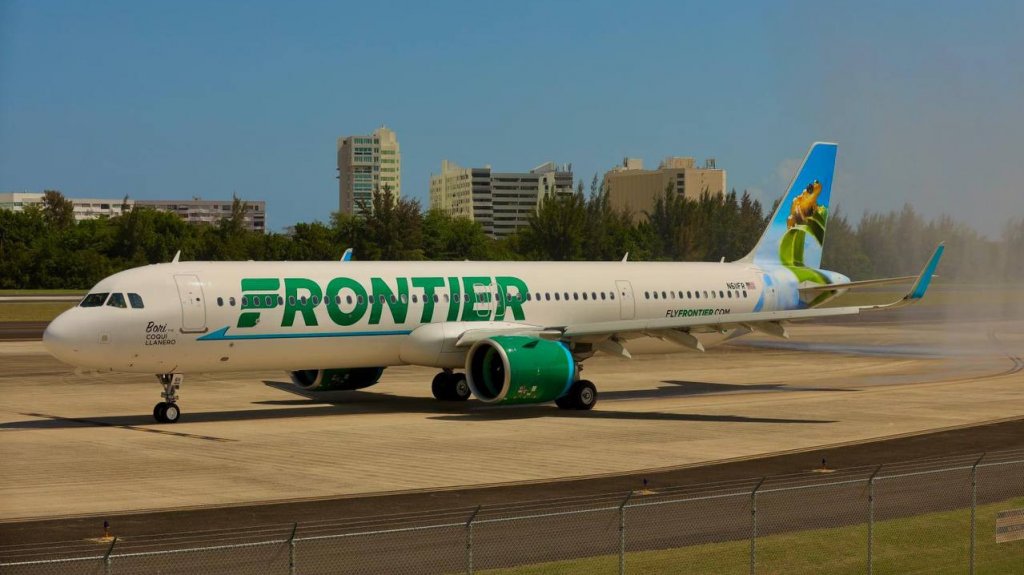  Video: Llega a Puerto Rico nuevo avión de la línea Frontier dedicado al coquí llanero 