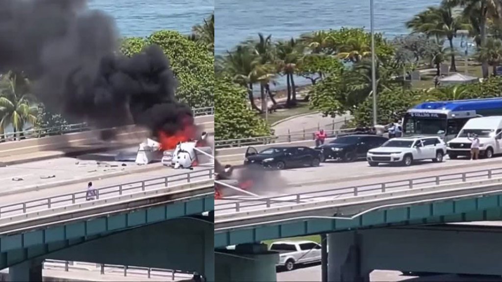  Video: Ahora avioneta se estrella en puente de Miami 