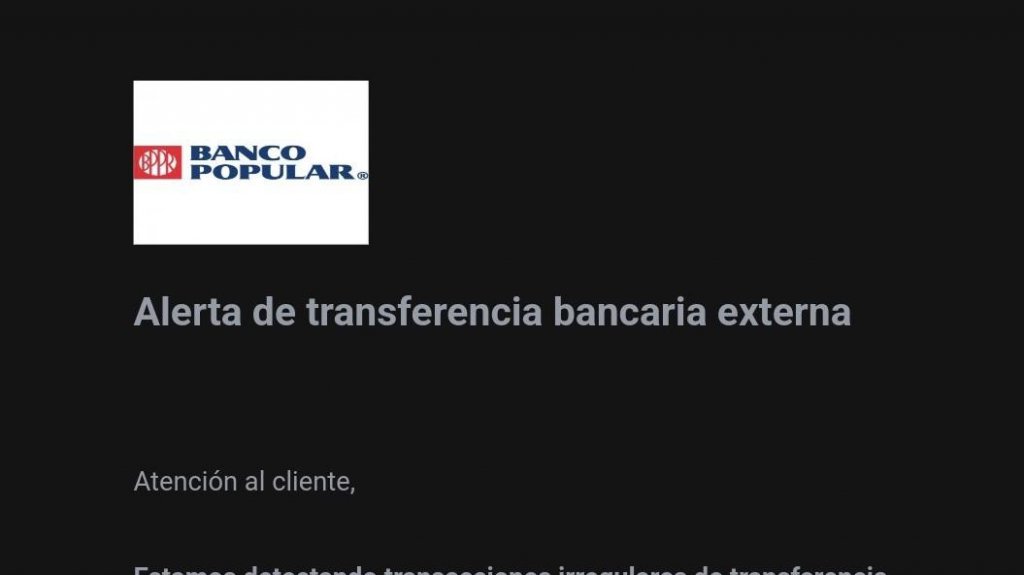  Alerta DACO sobre fraudes electrónicos vinculados a Banco Popular 