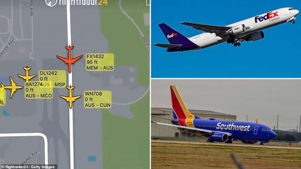  Video: Un avión que aterrizaba y otro que despegaba estuvieron a punto de chocar en un aeropuerto de Texas 