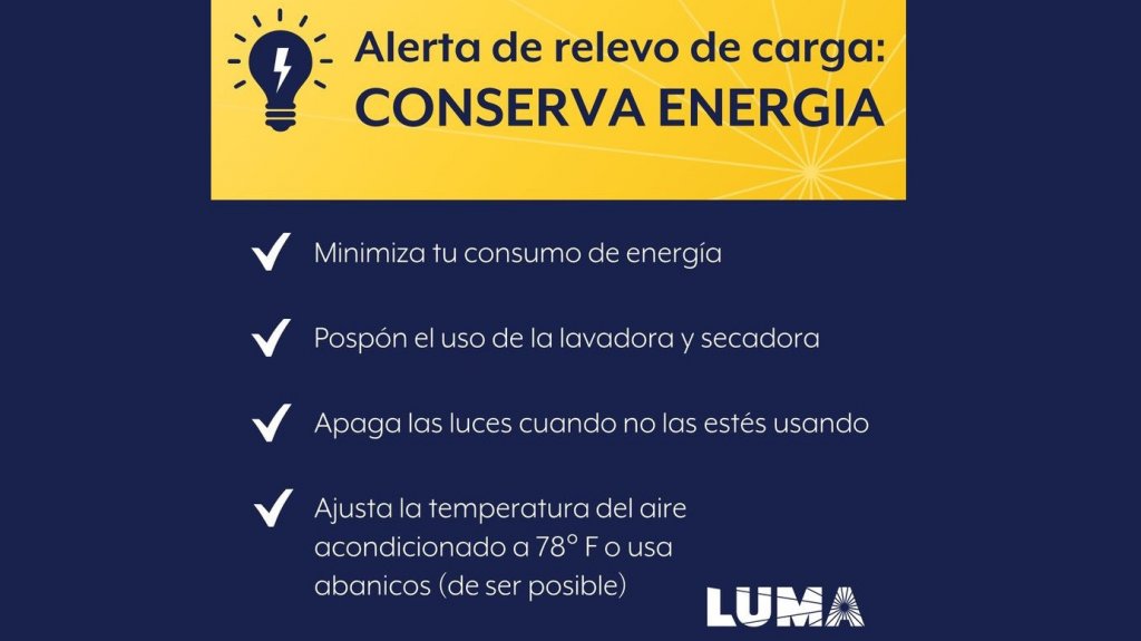  LUMA pide prudencia en el consumo energético 