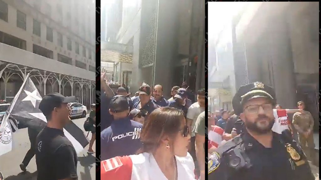  Video: Eliezer Molina, forma revolú con policías de PR, que se encontraban en la parda de New York 