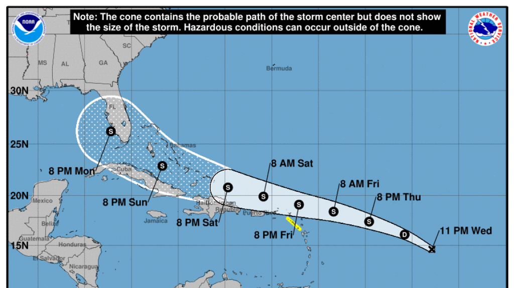  Se desarrolla la depresión tropical #13 en ruta al noreste del Caribe 