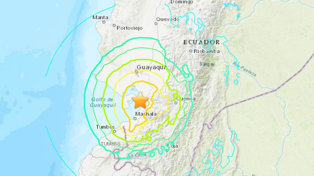  Video:Un sismo de magnitud 6,7 se registra en Ecuador causando daños en algunas ciudades 