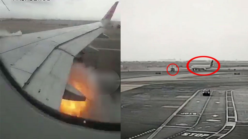  Pasajero de avión capta el momento exacto en que camión de bomberos impacta la aeronave dejando a dos Bomberos muertos 
