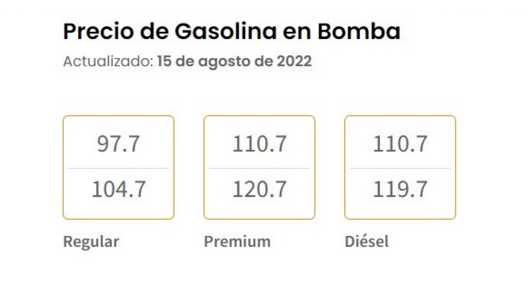  DACO publica los precios máximos de gasolina por marca 