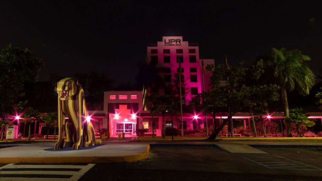 La UPR en Carolina se enciende de rosa para concientizare sobre el cáncer de seno 