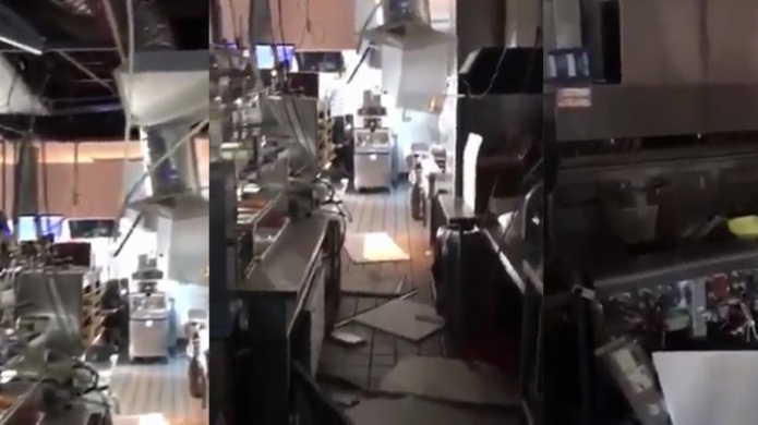 Video: Así quedo la cocina de Mcdonald's de Los Colobos luego de la explosión