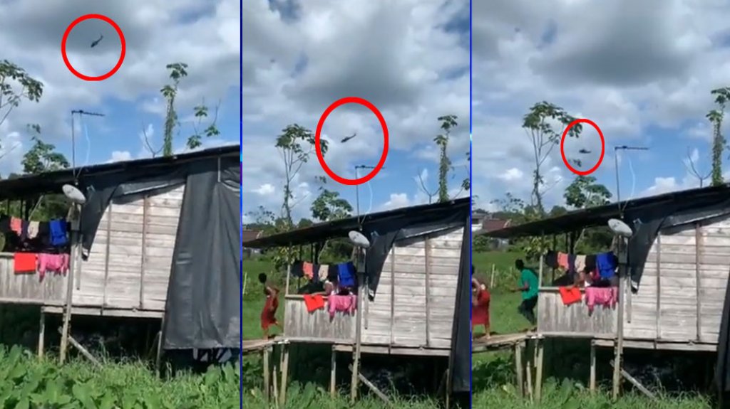  Captan en video momento en que cae un helicóptero en Colombia y mueren 4 personas 