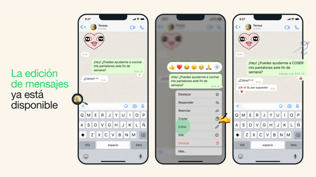 Whatsapp Presenta Su Nueva Función Editar Mensajes Ya Enviados 2567