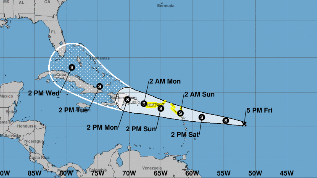  Emiten vigilancia de tormenta tropical para Puerto Rico 