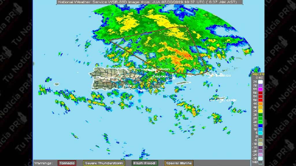  Resumen del estado del tiempo para Puerto Rico del martes, 30 de julio de 2019. 