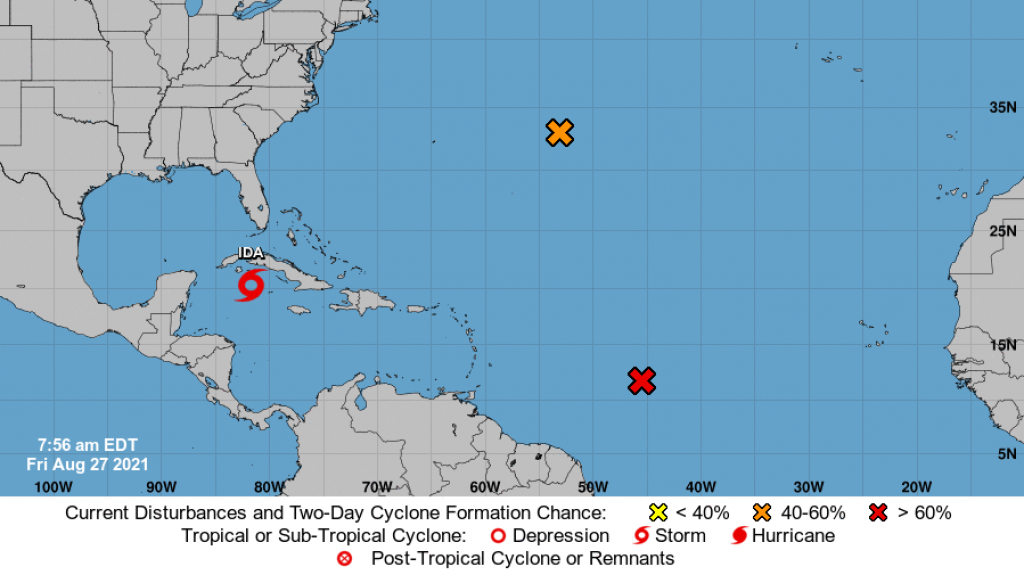  CNH informa que onda que se mueve hacia las Antillas Menores tiene 80 por ciento de probabilidad de formación ciclónica, aunque que se movería hacia el norte 