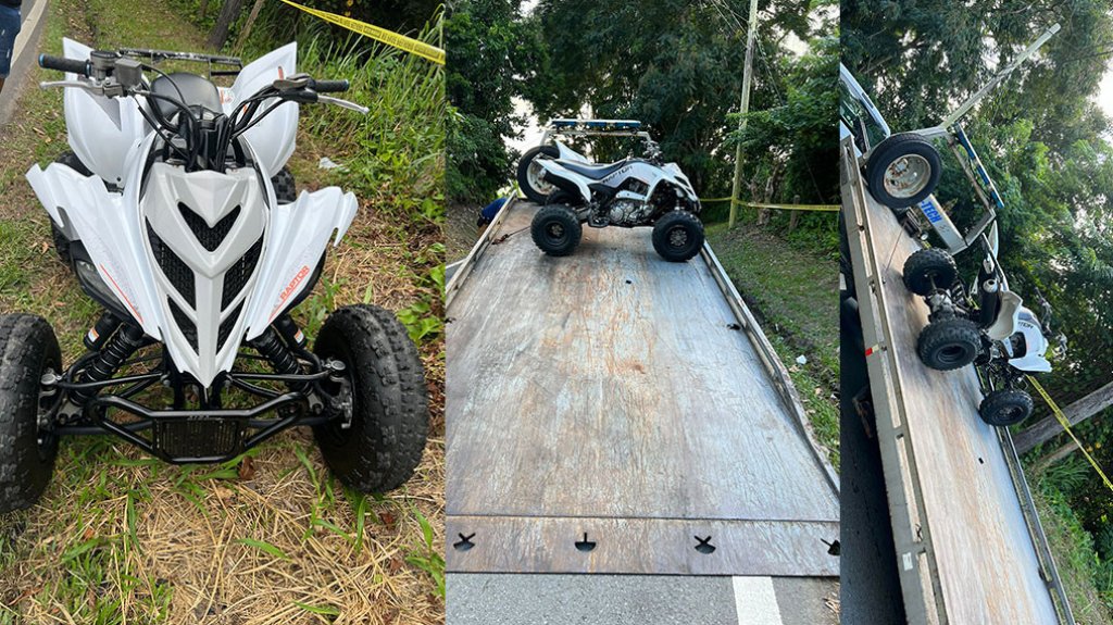  Intentó huir de la policía en Las Piedras, pero el “four track” se le apagó 