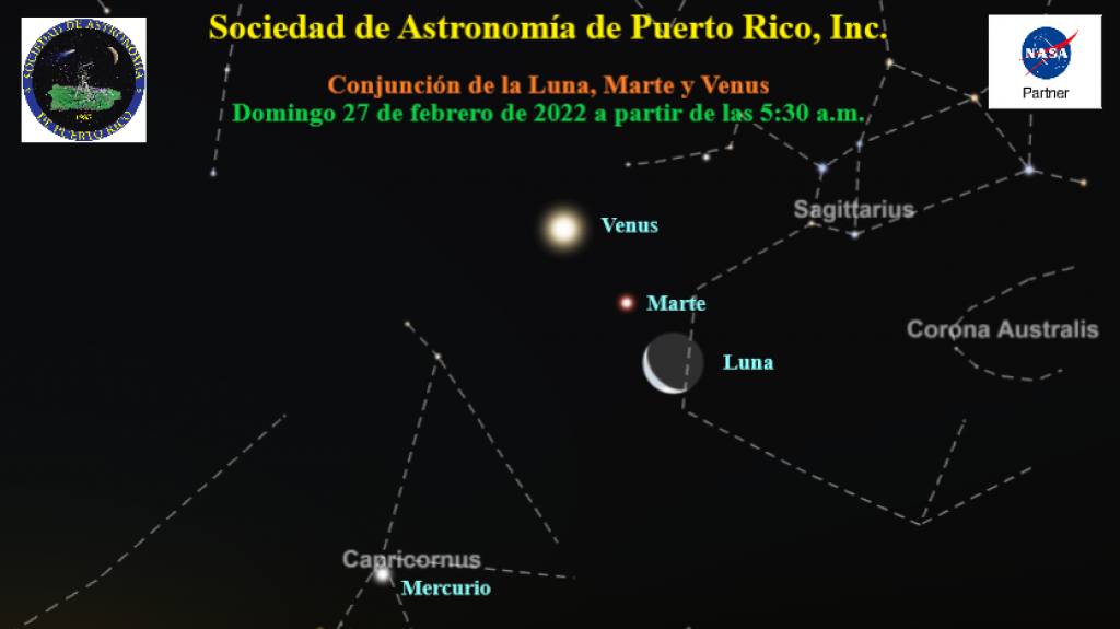  Conjunción de la Luna, Marte y Venus mañana al amanecer 