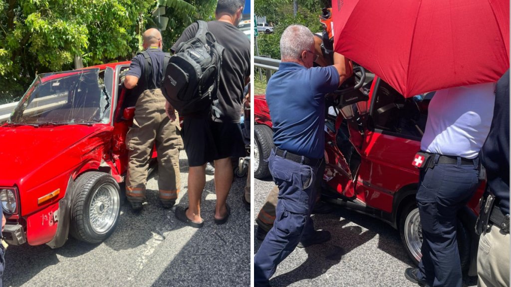  Intentan rescatar personas pilladas dentro de un auto en Cabo Rojo 