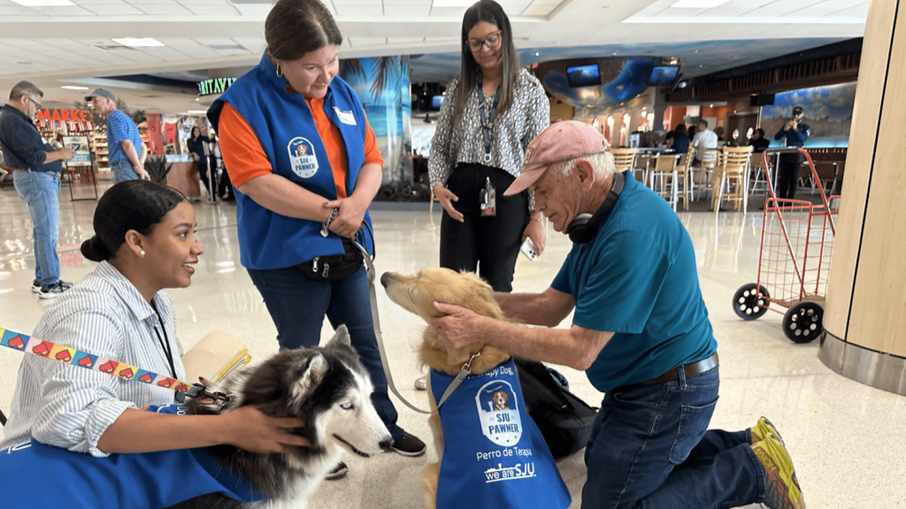  Perros de Terapia se Unen al Equipo del Aeropuerto Luis Muñoz Marín 