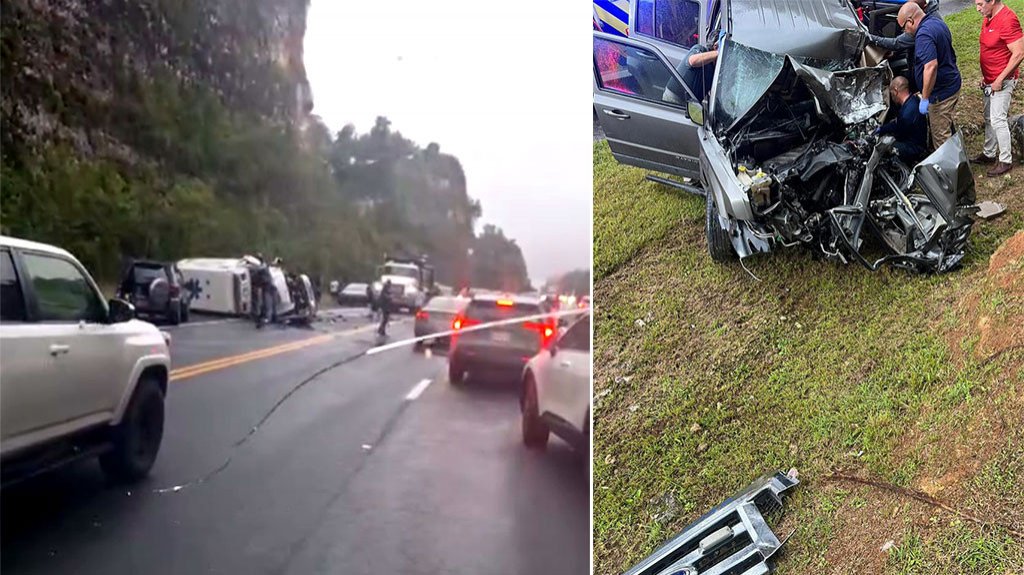  Video: Ambulancia termina volcada tras aparatoso accidente con vehículo en Utuado 