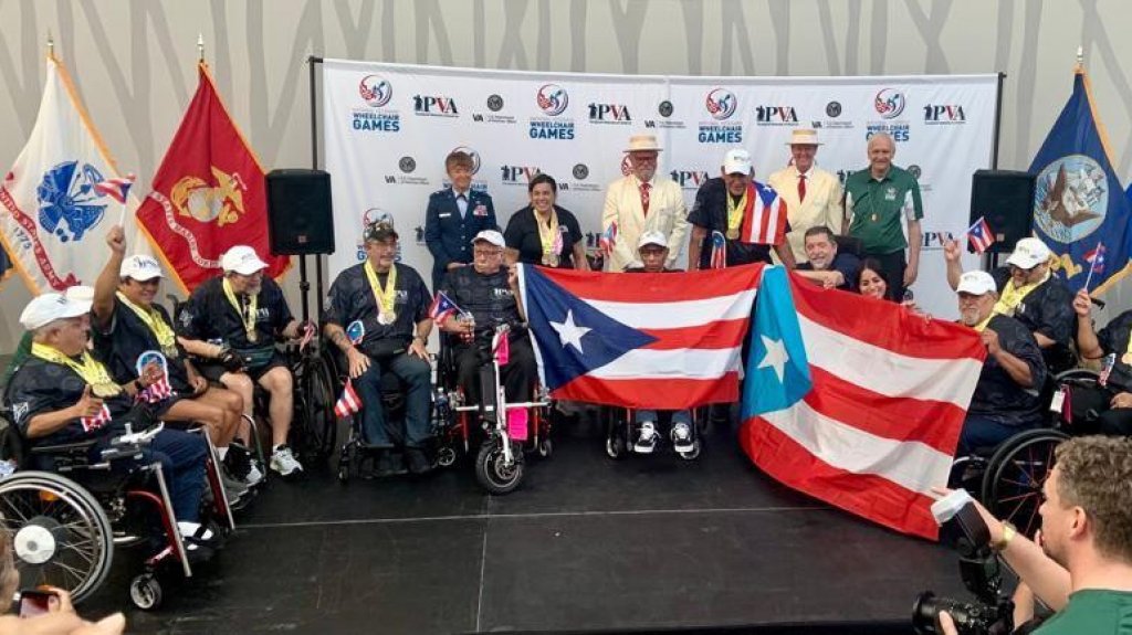  Veteranos en silla de ruedas ganan 38 medallas en competencia nacional en Portand, Oregon 