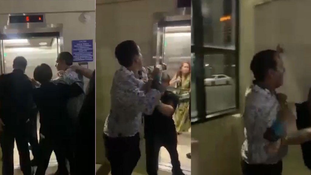  Ahora: Publican video de George Navarro peleando en un ascensor 