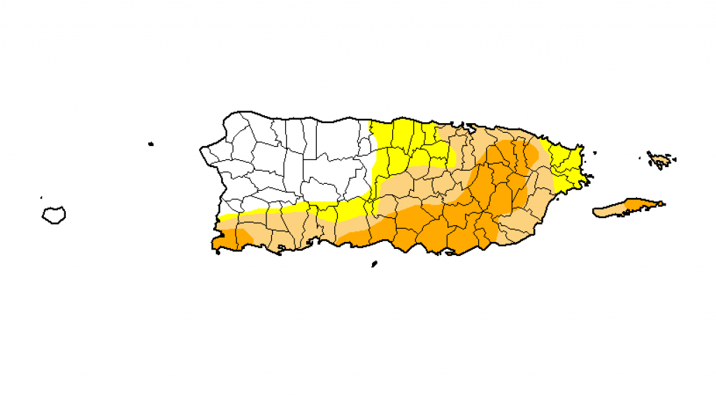 Leve reducción en la sequía en Puerto Rico 