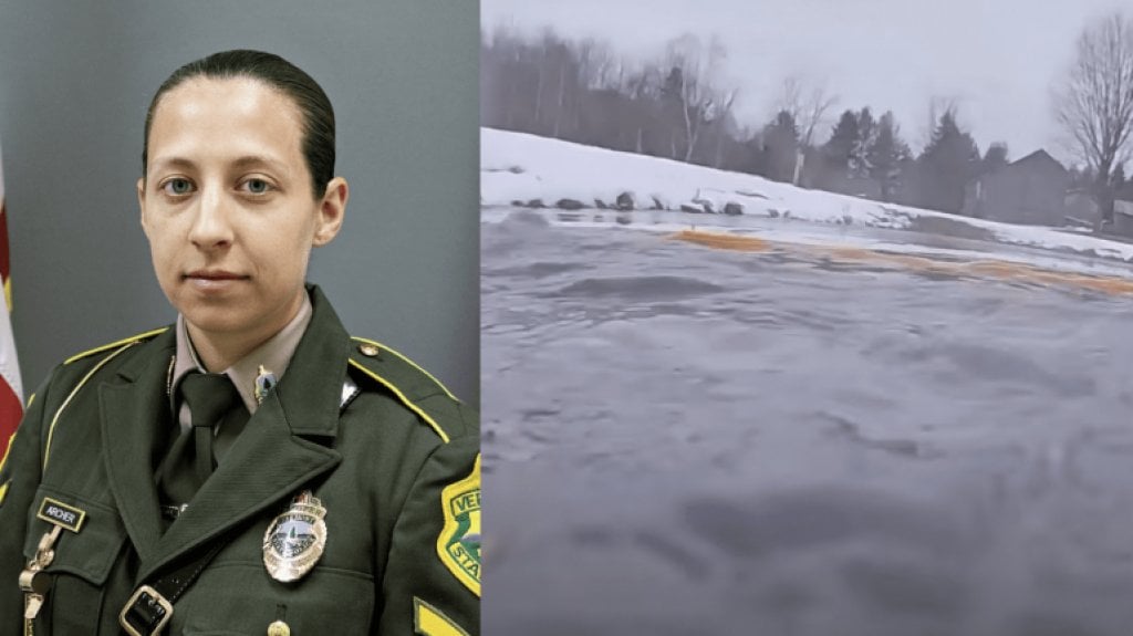  Un vídeo de cámara corporal muestra a una agente rescatando a una niña de un estanque helado 