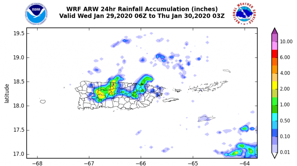 Actividad de lluvia limitada para la región central y norte de la isla 