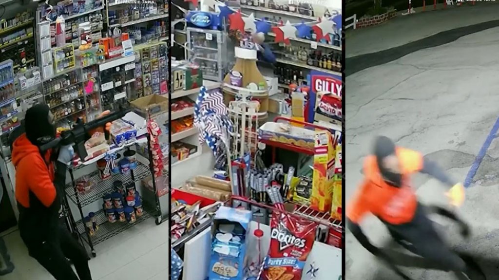  Video: Entro a robar una tienda con un rifle y un “Don” de 80 años lo hizo correr con una escopeta 