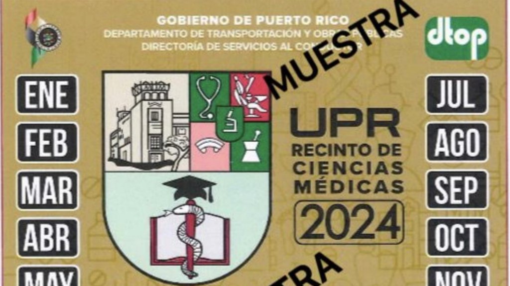  Marbete 2024 dedicado a Ciencias Médicas UPR 