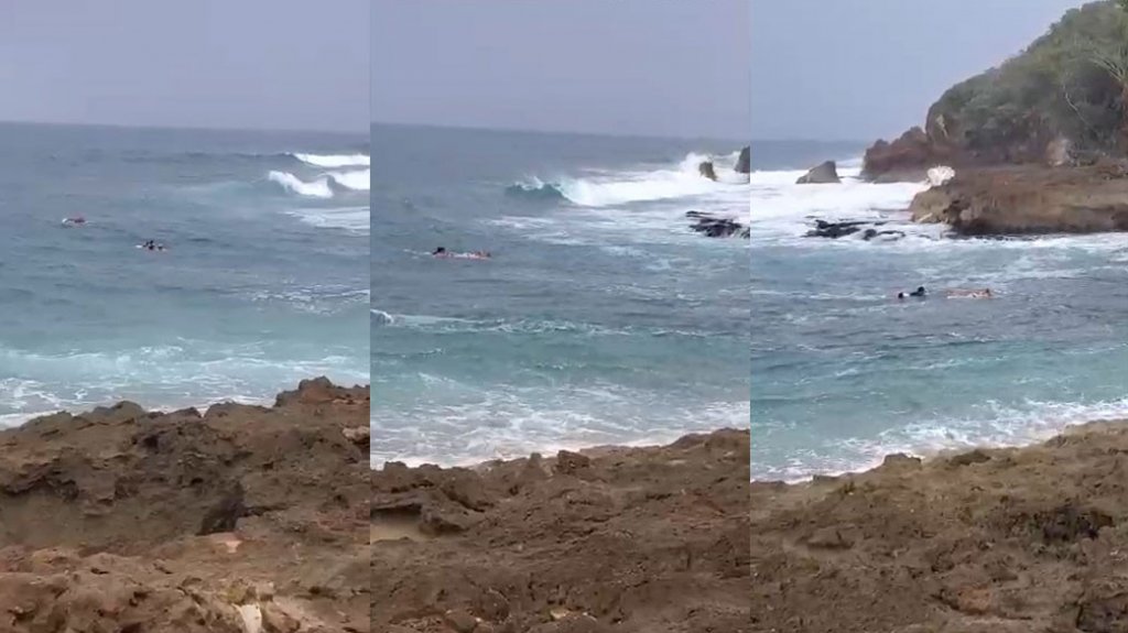  En video momento en que ciudadanos rescatan a dos mujeres ayer en playa de Quebradillas 