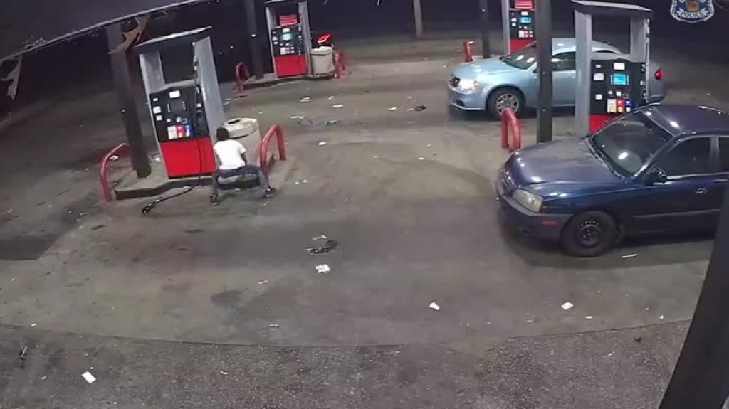  Cámaras captan violento tiroteo en gasolinera deMemphis Tennessee 