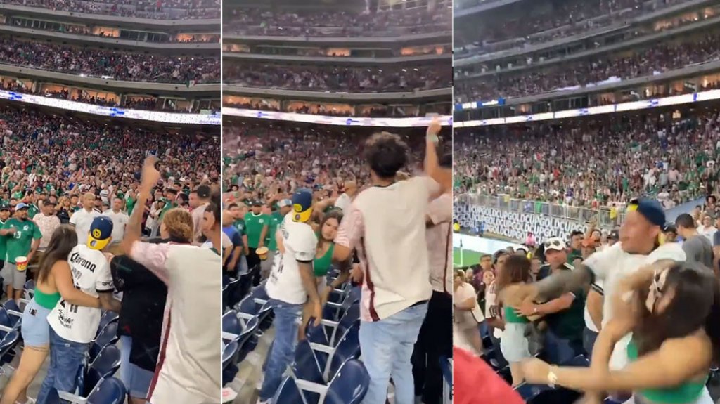  Videos: Fanáticos se salen de control y pelean todos con todos durante el partido entre México y Honduras 