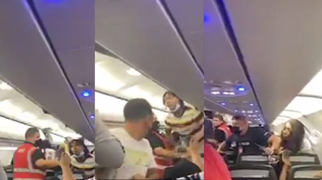  Viral video de motín en pleno avión que llegó a Puerto Rico 